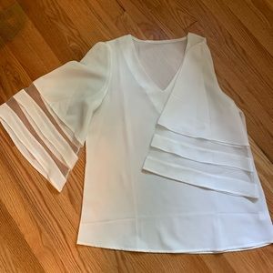 NWOT Lightweight white blouse.